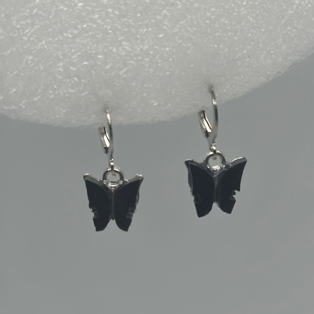 Butterfly Dangle Earrings - Minimalist Modern Jewelry
